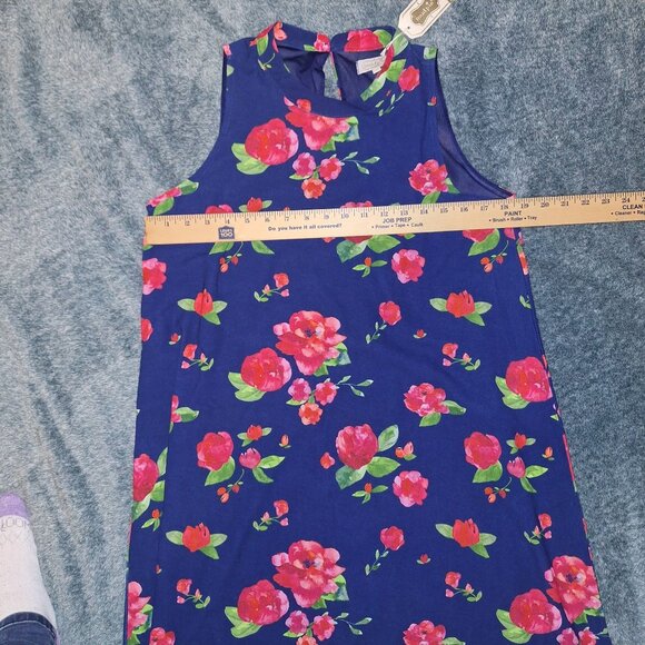 NWT Mud Pie Sawyer Swing Dress Navy Floral Sleeveless S Polyester Womens Casual - Picture 10 of 10